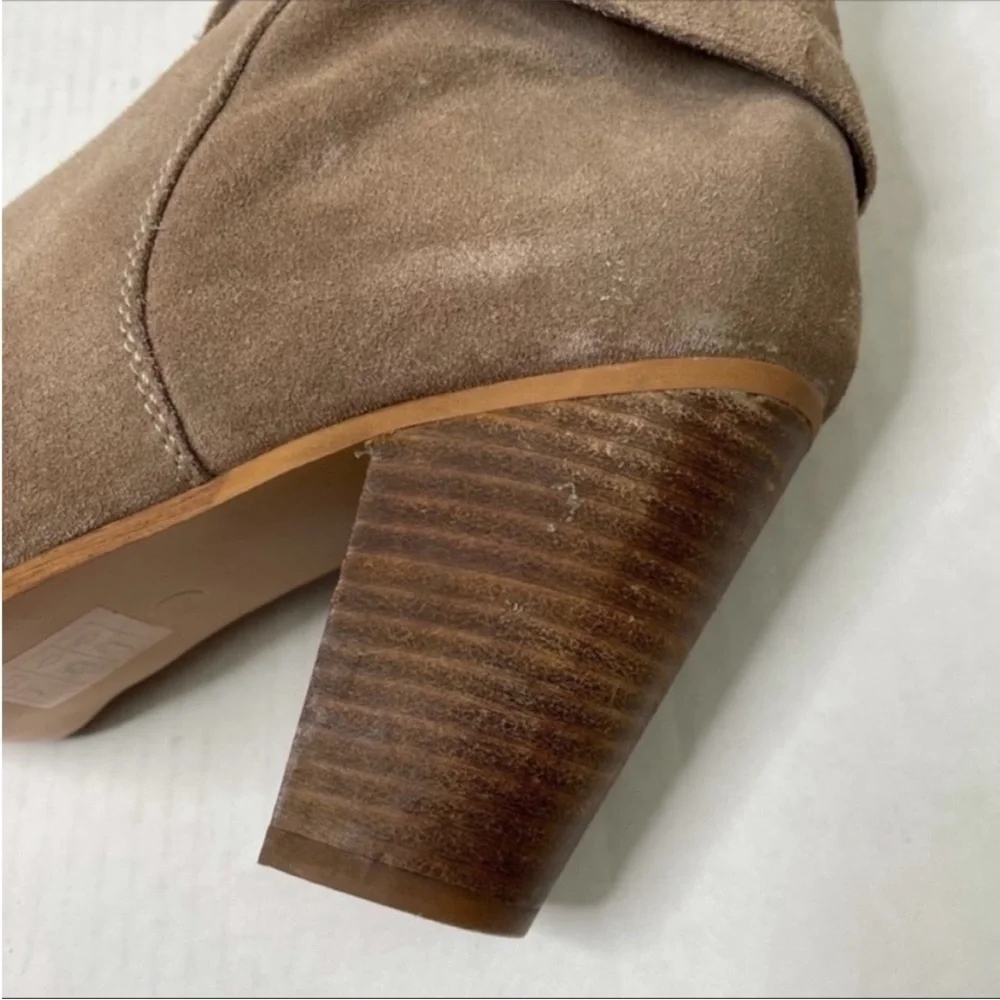 SOLE SOCIETY Rumi Taupe Suede Leather Booties size 8 - Picture 8 of 13